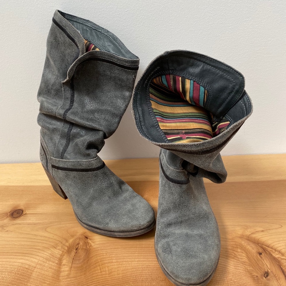 Felmini Split Leather Mid-Calf Boots